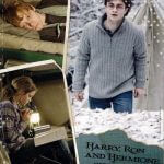 Harry, Ron et Hermione sous la tente