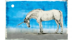 Les Animaux Fantastiques illustrés par Olivia Lomenech Gill : une licorne