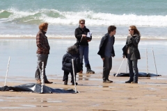 WALES, UK: Rupert Grint (left) Emma Watson and Daniel Radcliffe.

Filming continues on the Harry Potter film set, at Freshwater West beach, near Pembroke, West Wales on the 12th May 2009. 

IMAGE SUPPLIED BY GHS IMAGES / BARCROFT MEDIA LTD

UK Office, London.
T +44 845 370 2233
W www.barcroftmedia.com

Australasian & Pacific Rim Office, Melbourne.
E info@barcroftpacific.com
T +613 9510 3188 or +613 9510 0688
W www.barcroftpacific.com

Indian Office, Delhi.
T +91 997 1133 889
W www.barcroftindia.com